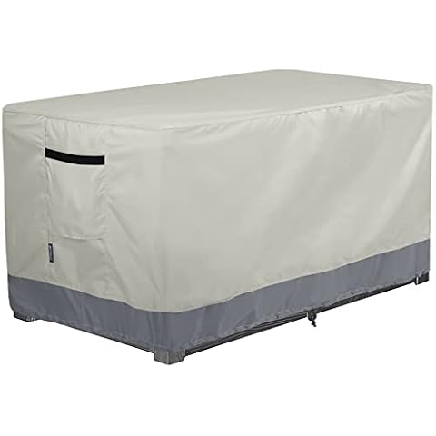 STEECA Patio Deck Box Cover Waterproof Outdoor Rectangular Storage Bench Cover 62L x 30W x 26H inch Cover