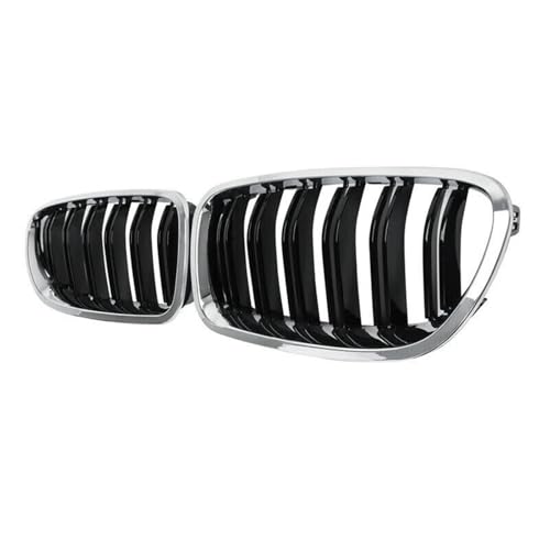 Calandre avant pour BMW Série 5 F10 look M5 chrome et noir brillant