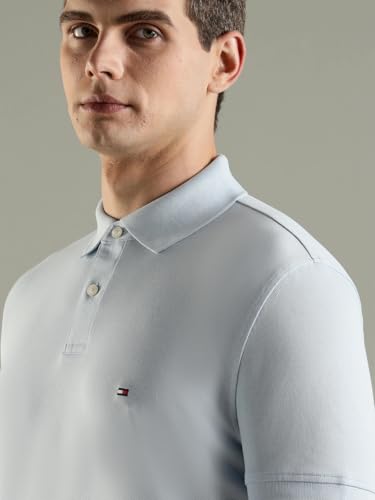 Image of Tommy Hilfiger Solid Regular Fit Cotton Polo T-Shirt