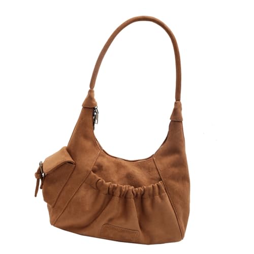 Sac à bandoulière plissé femme rétro vintage avec fermeture éclair