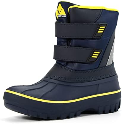 Nova Mountain Boys Girls Little Kids Winter Snow Boots,NF NFWB111 NavyYellow 1
