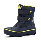 Nova Mountain Boys Girls Little Kids Winter Snow Boots,NF NFWB111 NavyYellow 1