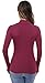 Women's Basic Long Sleeve Thermal Top Lightweight Mock Neck Shirts Slim Fit Layer Soft Top Burgundy Small