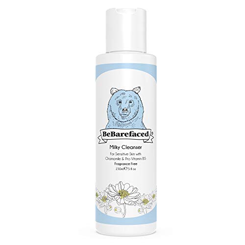 Preisvergleich Produktbild BeBarefaced Natürliche Reinigungsmilch Veganer Hautreiniger ohne Duftstoffe für empfindliche Haut Mit Kamille gegen Hautrötungen - Hydrierende Anti-Aging-Pflege mit Vitamin E