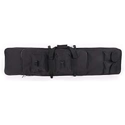 LUVODI Bolsa para Rifle Funda para Armas Pistola Bolsa de Almacenamiento con Correa de Hombro para Caza Pesca Mochila de Nylon Impermeable 100 x 30 x 7 cm Color Negro