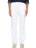 Dos bolsillos italianos VILEBREQUIN Pantalón de Lino - Hombre - XXXL - Blanco