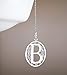 House of Morgan Pewter - Handmade Monogram Gifts - Monogram Lighting Accessories - Ceiling Fan Pulls with Easy to Attach 5 Inch Ball Chain (Monogram)