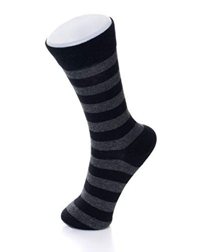 Alpine Swiss Mens Cotton 6 Pack Dress Socks Striped & Argyle Bold Color Pack #TOP3
