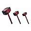 Red 3|piece Rubber Mallet Set