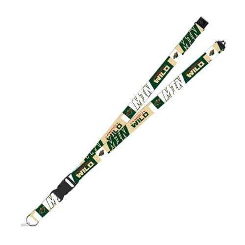 Rico Industries NHL Hockey Minnesota Wild Standard Wrist Lanyard Key Chain, Cute Wristlet Strap Keychain Holder for Women Men Car Keys ID Badges Card Wallet Phone Camera
