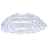 3-Hoop enagua corta. Agregue enagua de Crinoline en parte inferior, vestido se muy hinchado y más grande. Hecho de material de tela de alta calidad, y amigable con piel, no estimulará piel tierna de su niña.