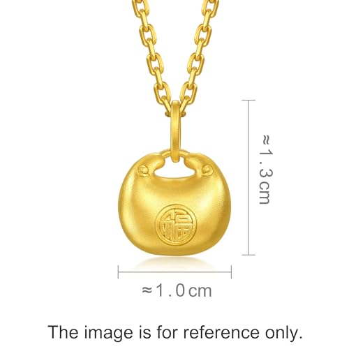CHOW SANG SANG 999 Gold Cultural Blessings Fortune Bag Pendant for Women 95935P Price-by-Weight 2.24g Gold [Necklace Not Included]4
