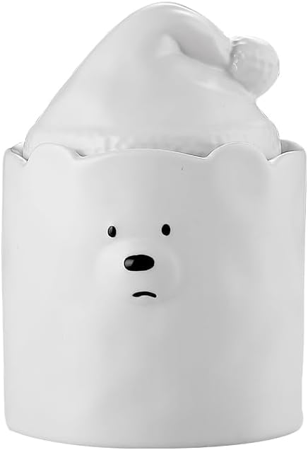 Ceramic Kitchen Canister，Cookie Jar with Lid for Coffee, Tea, Candy, Dog Treats,Porcelain food storage (LARGE)