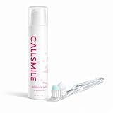 CALLSMILE Teeth Whitening Gel for Toothpaste, Hydrogen Peroxide Tooth Stain Remover for Coffee Wine Tea, Enamel-Safe Whitening Booster for Sensitive Teeth, Easy Add-and-Brush, 2 oz