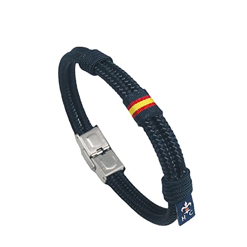 Hispania Colors PULSERA NAUTILUS ECO AZUL MARINO- REGALO PULSERA DE ESPAÑA (MEDIANA - Muñeca de 19 cm de contorno)