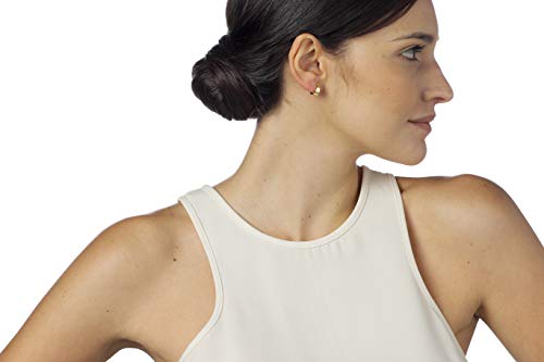 Brinco Argola Dupla Face em Ouro Branco e Amarelo 18kt