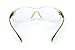 3M Safety Glasses, Solus 1000, S1201SGAF, ANSI Z87, Scotchgard Anti-Fog Lens, Green/Black Frame, Half-Frame, Padded Temple, Soft Nosebridge, UV Protection, Premium Eye Protection