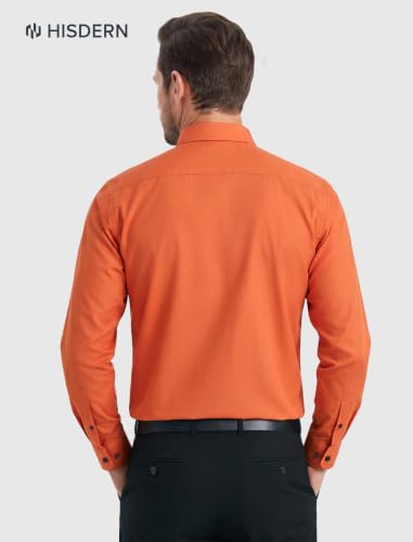 Image of HISDERN Mens Dress Shirt with Tie Pocket Square Set Classic Button Down Shirt Matching Tie Long Sleeve Shirts