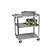 Focus Foodservice 90322 Stainless Steel Utility Cart, 3 Shelves, 18" x 27" Shelf Size, 11-3/4" Between Shelf Height, 300 lbs Weight Capacity