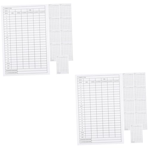 Lurrose – 20 tarjetas de marcador de golf de papel recubierto, portátiles y ligeras para un seguimiento preciso del puntaje en deportes y competiciones miniatura 1