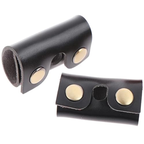 CANIGHT 4 個 カミソリヘッドフェイクレザーカバー メンズかみそり ポータブルシェーバー 手動シェーバーケース メンズシェーバー カミソリヘッド収納袋 旅行シェーバー Black 合成皮革