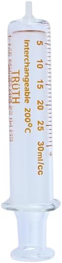 TRUTH Interchangeable Laboratory Glass Syringe Glass Tip (CT) 30ml, (Pack of 1)