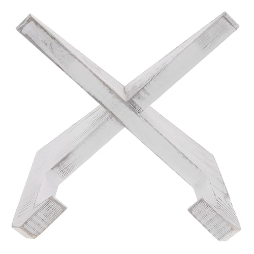 VANZACK Soporte para Libros de Cocina de Madera Maciza en Color Blanco Envejecido, Atril de Lectura Práctico y Multifuncional para Hogar y Escritorio, Soporte Ajustable para Recetas y