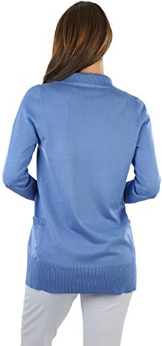 Image of ToBeInStyle Women's Long Sleeve Rib Banded Open Sweater Cardigan