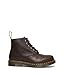 Dr. Martens Unisex 101 6 Eye Leather Boot, Dark Brown Crazy Horse, 7 Women/6 Men