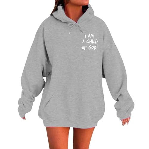 Sweat à capuche femme imprimé manches longues coupe ample décontractée