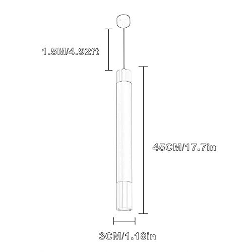 Lámpara colgante de flauta de aluminio para iluminar barras 5