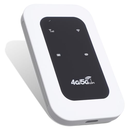 Hotspot WiFi Mobile, Routeur WiFi Portable 4G LTE LTE 300 Mbps avec Emplacement pour Carte SIM, Supporter 10 Appareils, pour Les Campeurs, Les Camping-Cars et...