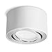 CELI-1W Aufbaustrahler weiß rund mit dimmbarem LED Modul (wechselbar) 5W neutralweiß - Aufbau Deckenspot flach schwenkbar 230V