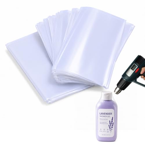 Image of WIKDAY Heat Shrink Wrap Bags 100 PCS 10x14 Inches Cellophane Bags Wrapping | Plastic Clear Wrap Bags Gift Wrapping Crafting Projects Product Storage Protection Bulk Item Sealing Holiday Preparation
