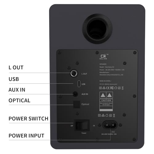 Image of 60W Computer Speakers for Desktop PC, DSP, Bluetooth 5.3, 24-Bit Optical, USB-C, AUX, Silk-Dome Tweeter, Carbon-Fiber Driver, Desk Speakers for Laptop /Mac /Monitor, Slate Blue