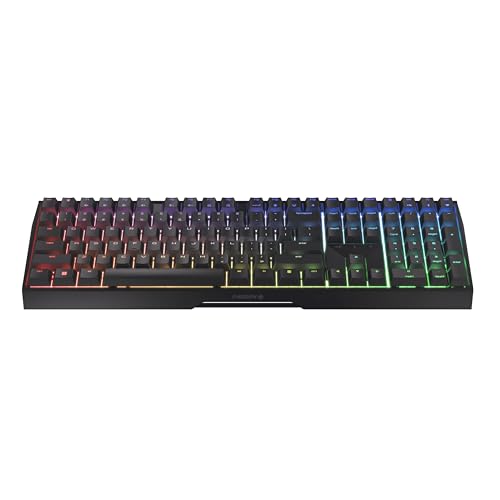 Image of Cherry MX 3.0S Wireless, Mechanical Gaming Keyboard, Bluetooth, 2.4 GHz & Wired Mode, RGB Lighting, Aluminum Housing, Rechargeable, MX2A RED Switches, Black