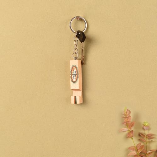 Image of AAKRITI ART CREATIONS Handcrafted Key Ring for Men & Women - Wooden, Leather & Artistic Keychain with Clip or Bottle Opener, Stylish Key Holder Accessory