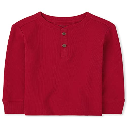 Image of The Children's Place Baby Toddler Boys Long Sleeve Thermal Henley Top