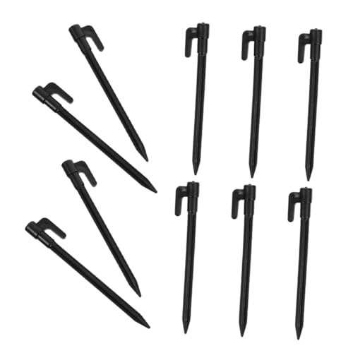 KOMBIUDA 10pcs Durable Plastic Sand Tent Pegs for Beach Camping Windproof Outdoor Stakes Lightweight Easy to Install Ground Anchors for Tents