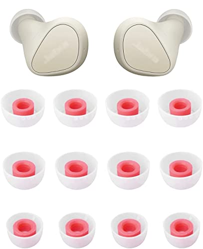 ALXCD Ear Tips Compatible with Jabra Elite 7 Pro Elite 7 Active Earbuds, S/M/L 3 Sizes 6 Pairs Soft Silicone Earbud Tips Eartips, Compatible with Jabra Elite 7 Active Elite 7 Pro, White S/M/L