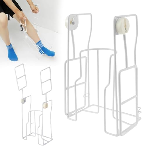 Anziehhilfe für kompressionsstrümpfe Strumpfanzieher anziehhilfe Sockenanziehhilfe mit versenkbarem Griff Anziehhilfe für Socken und Strümpfe für Senioren Mobilitätseingeschränkt