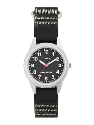 Image of TIMEX Expedition Field Analog Watch for Women with Black Round Dial & Black Fabric Strap Band Water Resistant Women's Wrist Watches - TW4B25800JQ