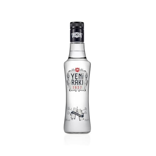 Yeni Rakı 1937 35cl 45% ABV Worlds No1 Rakı Brand Premium Authentic Turkish Aniseed Spirit 500-Year-Old Rakı Culture Award-Winning Product Suitable for Rakı Cocktails Made in Türkiye