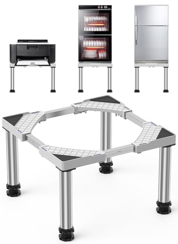 DEWEL Untergestell Kühlschrank erhöhung Höhe 33-36cm Verstellbare unterschrank kühlschrank sockel für Gefrierschrank Spülmaschine Geschirrspüler Tiefkühlschrank Freezer Statische Haushalts, Weiß