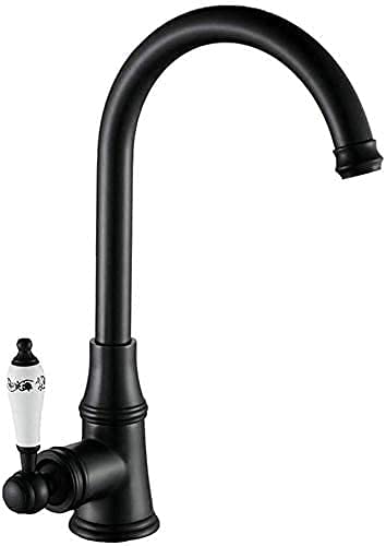 Robinet d'eau rétro noir pour évier de cuisine et salle de bain chic