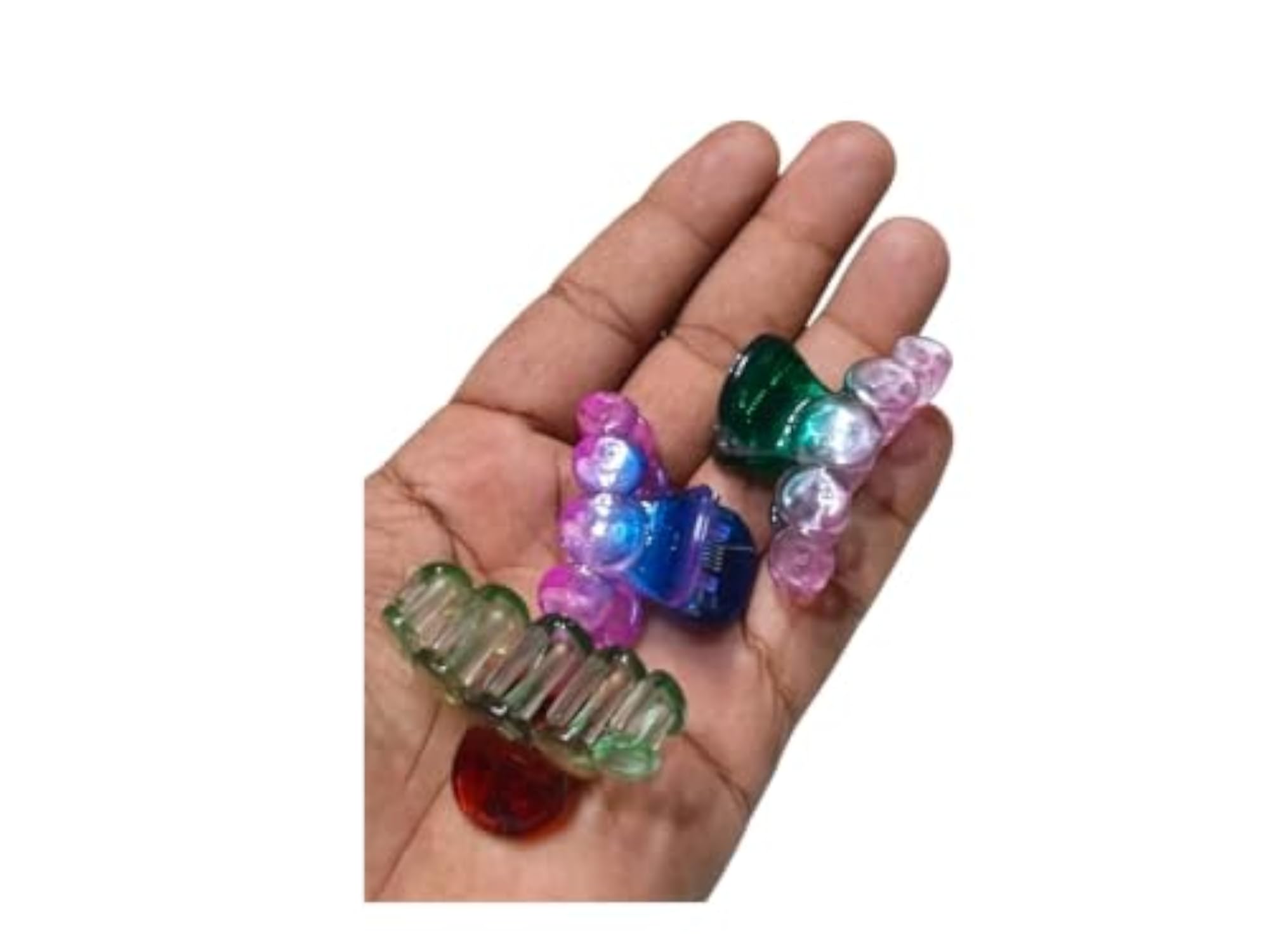Gradient Translucent Hair Claw Clips, 3 Pack