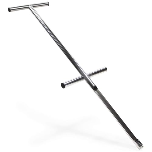 Varomorus Soil Sampler Probe 36" Stainless Steel Tubular T-Style Handle with Footsteps.