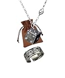 Mvaeizluex 2-Piece Anime Necklace & Ring Set for Cosplay Accessory, Fan Collectible Costume Jewelry