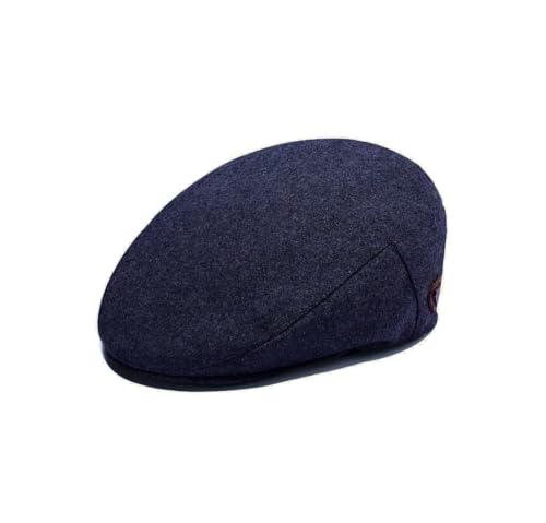 Mens Wool Flat Cap Gatsby Tweed Baker Boy Hat Herringbone and Pla...