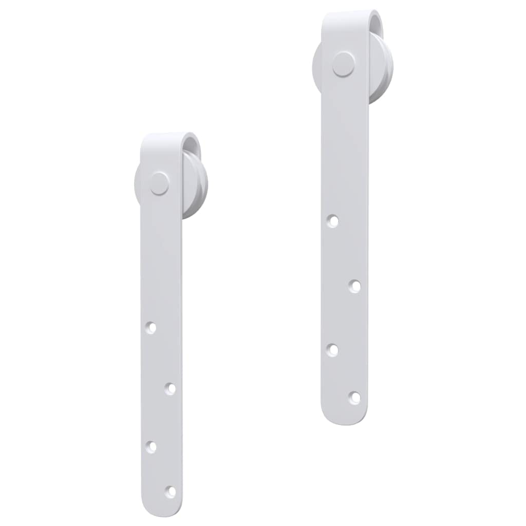 Juego de herrajes para puerta corredera de acero al carbono con recubrimiento en polvo, carril de 122 cm, carga de 20 kg, deslizamiento silencioso para puertas de armarios y renovación